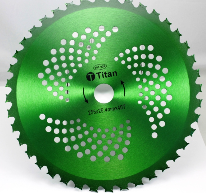 Диск для триммера с победитовыми напайками 255х25.4х40T (зубов) Titan